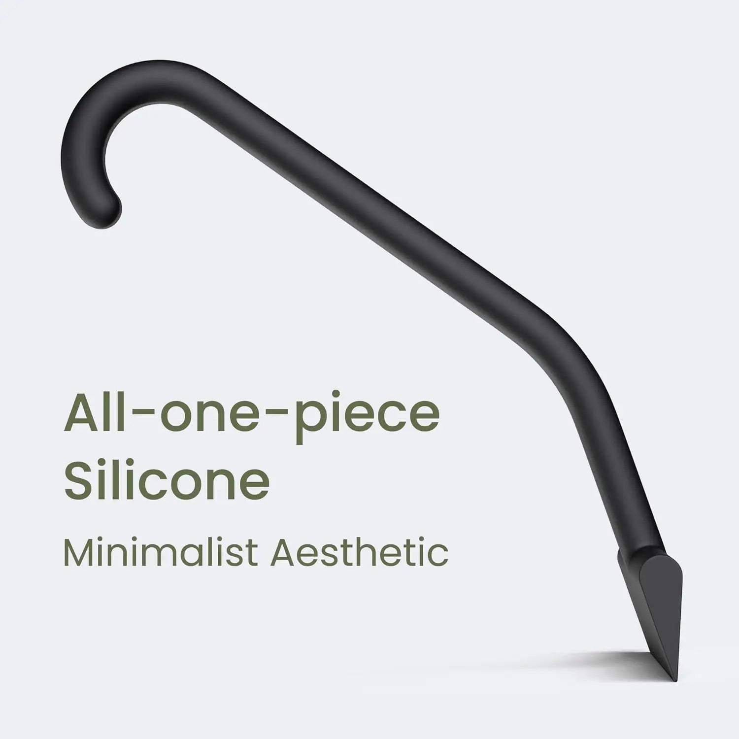 10"Just Hang Shower Squeegee for Glass Doors, All-One-Piece Silicone with Built-In Hook Design for Easy Hanging and Cleaning